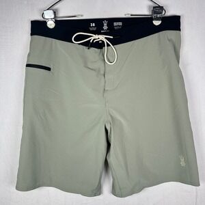 Driftline Original Drifties Board Shorts Mens 38 Sage Green Neoprene Lined Surf